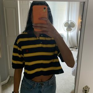 cropped polo tee